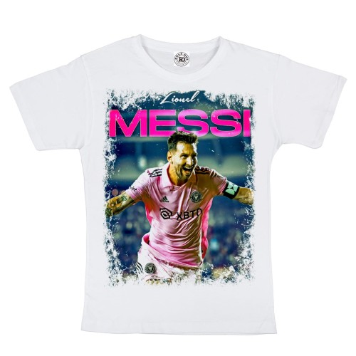 DZIECIĘCA BAWEŁNIANA KOSZULKA NA PREZENT PIŁKA NOŻNA LIONEL MESSI INTER MIAMI 2