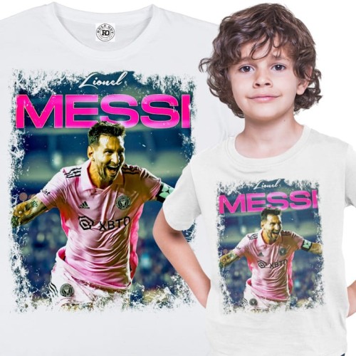 DZIECIĘCA BAWEŁNIANA KOSZULKA NA PREZENT PIŁKA NOŻNA LIONEL MESSI INTER MIAMI 1