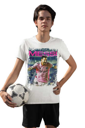 DZIECIĘCA BAWEŁNIANA KOSZULKA NA PREZENT PIŁKA NOŻNA LIONEL MESSI INTER MIAMI 4