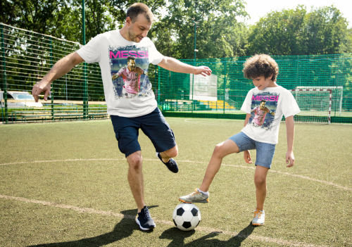 DZIECIĘCA BAWEŁNIANA KOSZULKA NA PREZENT PIŁKA NOŻNA LIONEL MESSI INTER MIAMI 11