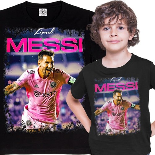 DZIECIĘCA BAWEŁNIANA KOSZULKA NA PREZENT PIŁKA NOŻNA LIONEL MESSI INTER MIAMI 1
