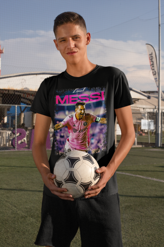 DZIECIĘCA BAWEŁNIANA KOSZULKA NA PREZENT PIŁKA NOŻNA LIONEL MESSI INTER MIAMI 7