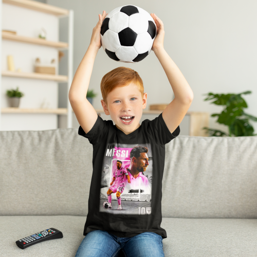 DZIECIĘCA BAWEŁNIANA KOSZULKA NA PREZENT PIŁKA NOŻNA LIONEL MESSI INTER MIAMI MESSI13 6