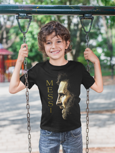 DZIECIĘCA BAWEŁNIANA KOSZULKA NA PREZENT PIŁKA NOŻNA LIONEL MESSI 5