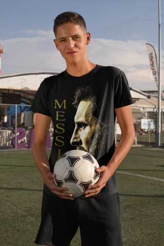 DZIECIĘCA BAWEŁNIANA KOSZULKA NA PREZENT PIŁKA NOŻNA LIONEL MESSI 7