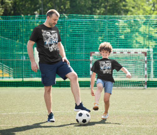 DZIECIĘCA BAWEŁNIANA KOSZULKA NA PREZENT PIŁKA NOŻNA LIONEL MESSI THE GOAT 9