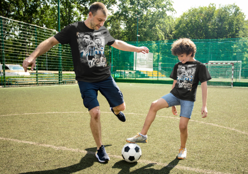 DZIECIĘCA BAWEŁNIANA KOSZULKA NA PREZENT PIŁKA NOŻNA LIONEL MESSI THE GOAT 10