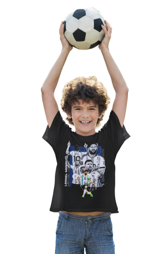DZIECIĘCA BAWEŁNIANA KOSZULKA NA PREZENT PIŁKA NOŻNA LIONEL MESSI LA PULGA 4