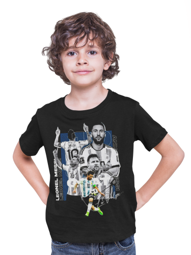 DZIECIĘCA BAWEŁNIANA KOSZULKA NA PREZENT PIŁKA NOŻNA LIONEL MESSI LA PULGA 3