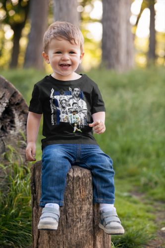 DZIECIĘCA BAWEŁNIANA KOSZULKA NA PREZENT PIŁKA NOŻNA LIONEL MESSI LA PULGA 8