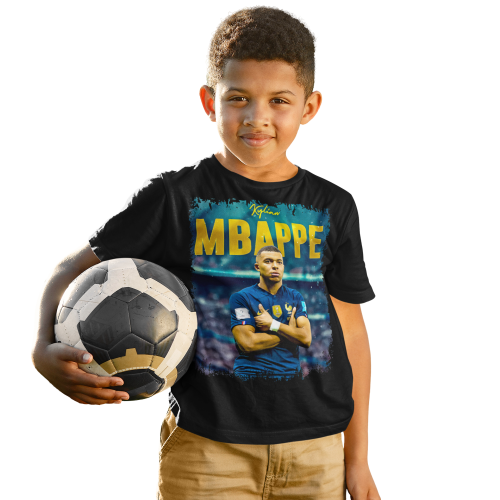 DZIECIĘCA BAWEŁNIANA KOSZULKA NA PREZENT PIŁKA NOŻNA KYLIAN MBAPPE 4