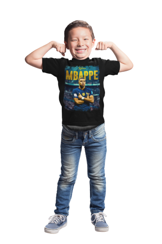 DZIECIĘCA BAWEŁNIANA KOSZULKA NA PREZENT PIŁKA NOŻNA KYLIAN MBAPPE 5