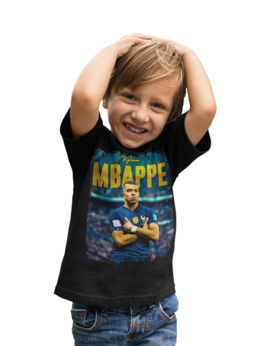 DZIECIĘCA BAWEŁNIANA KOSZULKA NA PREZENT PIŁKA NOŻNA KYLIAN MBAPPE 7