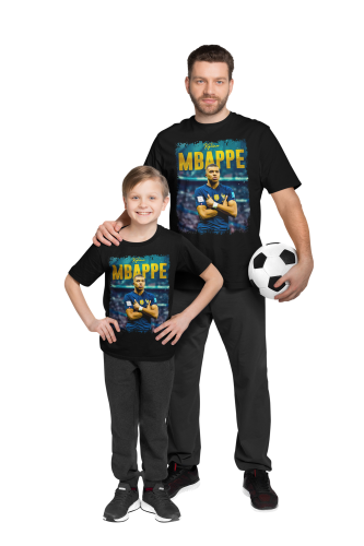 DZIECIĘCA BAWEŁNIANA KOSZULKA NA PREZENT PIŁKA NOŻNA KYLIAN MBAPPE 8