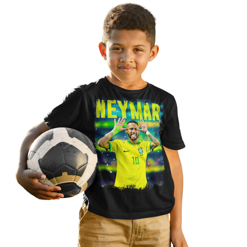 DZIECIĘCA BAWEŁNIANA KOSZULKA NA PREZENT PIŁKA NOŻNA NEYMAR JR 4