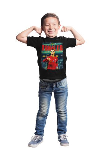 DZIECIĘCA BAWEŁNIANA KOSZULKA NA PREZENT PIŁKA NOŻNA CRISTIANO RONALDO 4