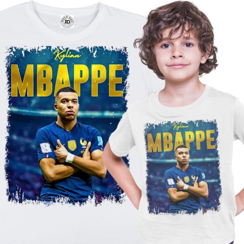 DZIECIĘCA BAWEŁNIANA KOSZULKA NA PREZENT PIŁKA NOŻNA KYLIAN MBAPPE 1