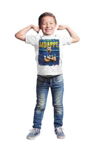 DZIECIĘCA BAWEŁNIANA KOSZULKA NA PREZENT PIŁKA NOŻNA KYLIAN MBAPPE 5