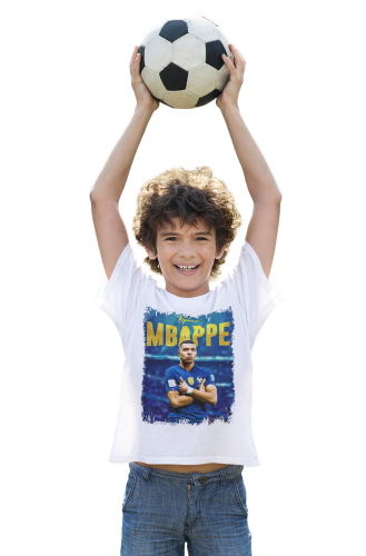 DZIECIĘCA BAWEŁNIANA KOSZULKA NA PREZENT PIŁKA NOŻNA KYLIAN MBAPPE 6
