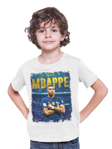 DZIECIĘCA BAWEŁNIANA KOSZULKA NA PREZENT PIŁKA NOŻNA KYLIAN MBAPPE 3
