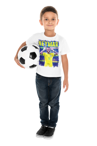 DZIECIĘCA BAWEŁNIANA KOSZULKA NA PREZENT PIŁKA NOŻNA NEYMAR JR 4