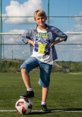 DZIECIĘCA BAWEŁNIANA KOSZULKA NA PREZENT PIŁKA NOŻNA NEYMAR JR 8