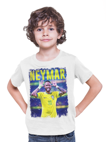 DZIECIĘCA BAWEŁNIANA KOSZULKA NA PREZENT PIŁKA NOŻNA NEYMAR JR 3