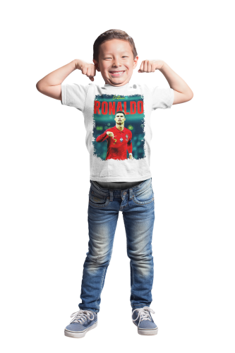 DZIECIĘCA BAWEŁNIANA KOSZULKA NA PREZENT PIŁKA NOŻNA CRISTIANO RONALDO 5