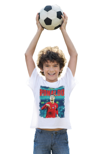 DZIECIĘCA BAWEŁNIANA KOSZULKA NA PREZENT PIŁKA NOŻNA CRISTIANO RONALDO 6