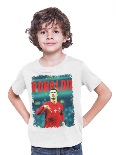 DZIECIĘCA BAWEŁNIANA KOSZULKA NA PREZENT PIŁKA NOŻNA CRISTIANO RONALDO 3