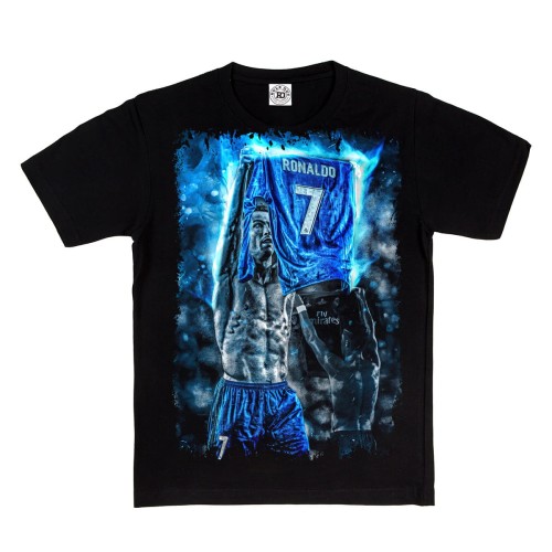 DZIECIĘCA BAWEŁNIANA KOSZULKA NA PREZENT PIŁKA NOŻNA CRISTIANO RONALDO 7 2