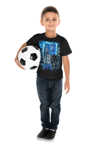 DZIECIĘCA BAWEŁNIANA KOSZULKA NA PREZENT PIŁKA NOŻNA CRISTIANO RONALDO 7 4