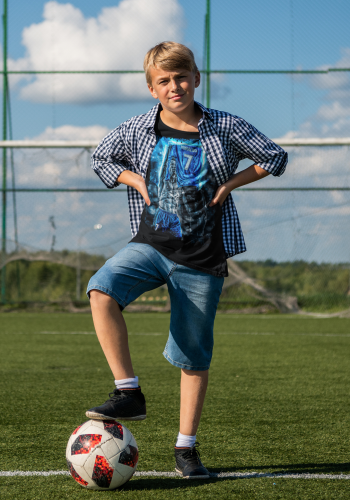 DZIECIĘCA BAWEŁNIANA KOSZULKA NA PREZENT PIŁKA NOŻNA CRISTIANO RONALDO 7 8