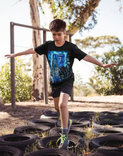 DZIECIĘCA BAWEŁNIANA KOSZULKA NA PREZENT PIŁKA NOŻNA CRISTIANO RONALDO 7 9