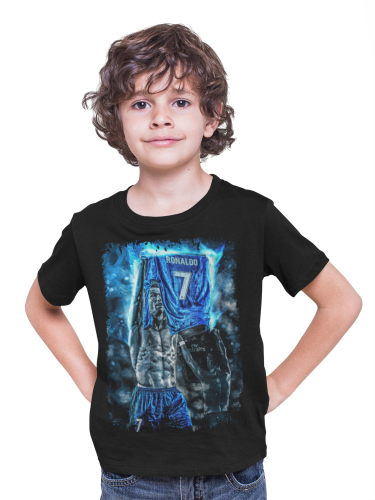DZIECIĘCA BAWEŁNIANA KOSZULKA NA PREZENT PIŁKA NOŻNA CRISTIANO RONALDO 7 3