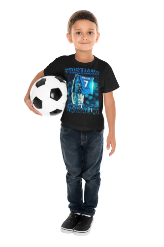 DZIECIĘCA BAWEŁNIANA KOSZULKA NA PREZENT PIŁKA NOŻNA CRISTIANO RONALDO 7 4
