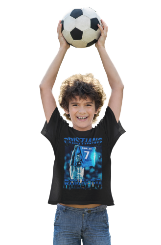 DZIECIĘCA BAWEŁNIANA KOSZULKA NA PREZENT PIŁKA NOŻNA CRISTIANO RONALDO 7 6
