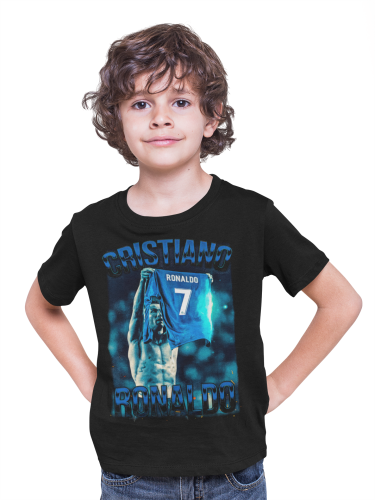DZIECIĘCA BAWEŁNIANA KOSZULKA NA PREZENT PIŁKA NOŻNA CRISTIANO RONALDO 7 3