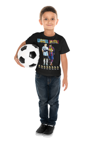 DZIECIĘCA BAWEŁNIANA KOSZULKA NA PREZENT PIŁKA NOŻNA LIONEL MESSI ZŁOTA PIŁKA 4