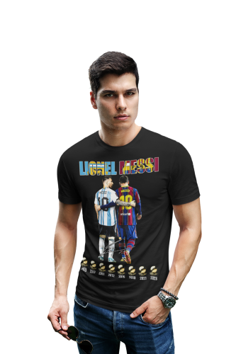 MĘSKA KOSZULKA PIŁKA NOŻNA LIONEL MESSI ZŁOTA PIŁKA 3