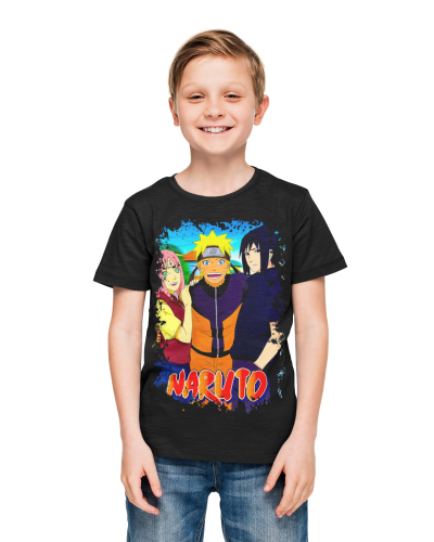 DZIECIĘCA BAWEŁNIANA KOSZULKA NARUTO ANIME MANGA NINJA 4