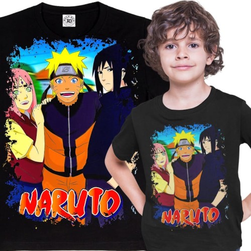 DZIECIĘCA BAWEŁNIANA KOSZULKA NARUTO ANIME MANGA NINJA 1