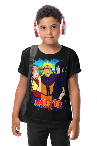DZIECIĘCA BAWEŁNIANA KOSZULKA NARUTO ANIME MANGA NINJA 7