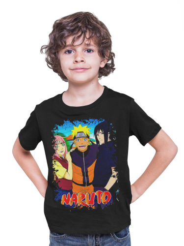 DZIECIĘCA BAWEŁNIANA KOSZULKA NARUTO ANIME MANGA NINJA 3
