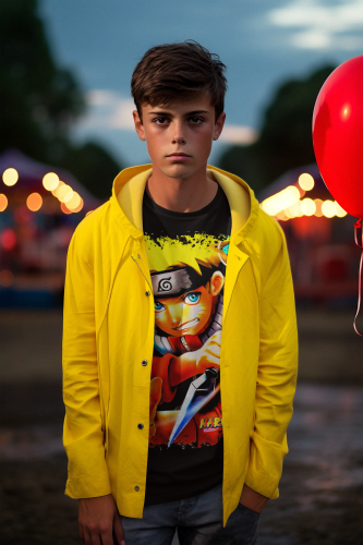 DZIECIĘCA BAWEŁNIANA KOSZULKA NARUTO ANIME MANGA NINJA UZUMAKI 9