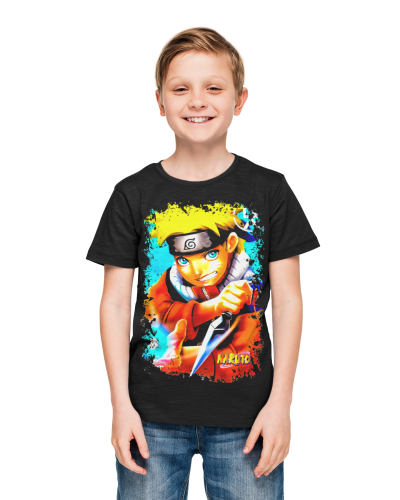 DZIECIĘCA BAWEŁNIANA KOSZULKA NARUTO ANIME MANGA NINJA UZUMAKI 4