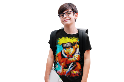 DZIECIĘCA BAWEŁNIANA KOSZULKA NARUTO ANIME MANGA NINJA UZUMAKI 5