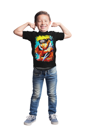 DZIECIĘCA BAWEŁNIANA KOSZULKA NARUTO ANIME MANGA NINJA UZUMAKI 6