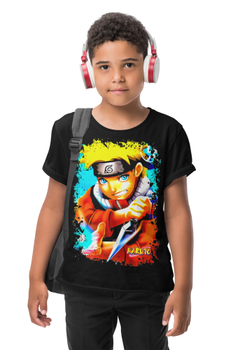 DZIECIĘCA BAWEŁNIANA KOSZULKA NARUTO ANIME MANGA NINJA UZUMAKI 7