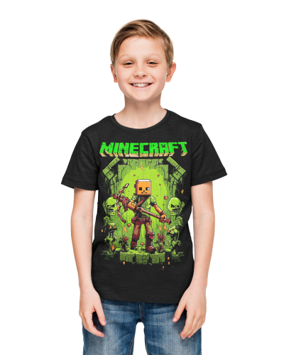 DZIECIĘCA BAWEŁNIANA KOSZULKA GRA MINECRAFT 4